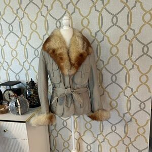 Italian Fur trimmed jacket